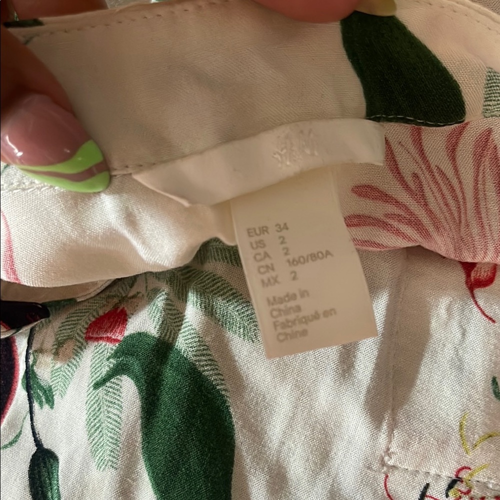 H&M Floral Dress - Green and Pink